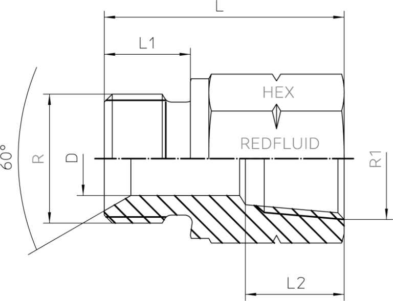 NPT MALE NPT FEMALE ADAPTOR REDFLUID