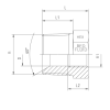 NPT - MALE - BSP - FEMALE - HEX BUSHING - Imagen 2