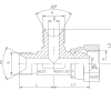 TEE ADAPTORS - BSP - FEMALE - BSP - MALE - Imagen 2