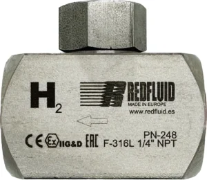 Válvula de retención para hidrógeno